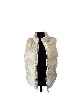 US Polo Assn Sleeveless Cream/Ivory Puffer Women’s Vest Sz XL